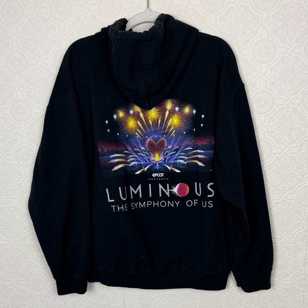 Walt Disney World EPCOT Merch Luminous Symphony Hoodie Pullover Sweatshirt Large